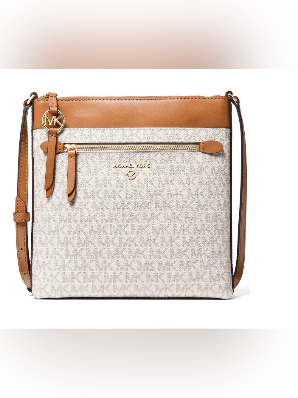 Michael Kors Beige and Brown Monogram Crossbody - Picture 2 of 16